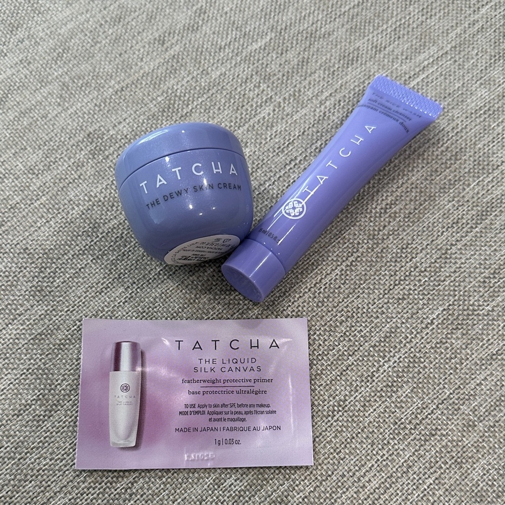 NWT! Tatcha Skincare Trio in Lavender and White